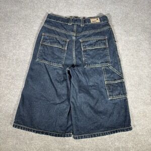 Vintage Mossimo Jean Shorts Youth Boys 14 Dark Blue Denim Carpenter Baggy Y2K